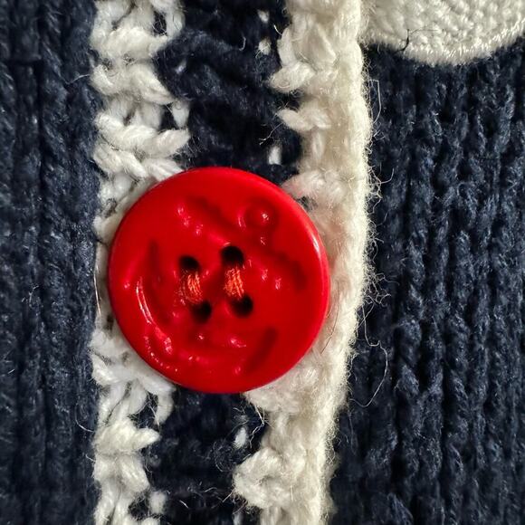 Vintage Marisa Christina Nautical Chunky Hand Knit Cardigan Size PP Grannycore - Picture 4 of 11